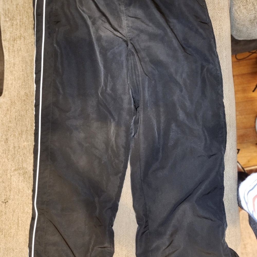 Reebok Black Performance Pants Wtih Zipper On Legs